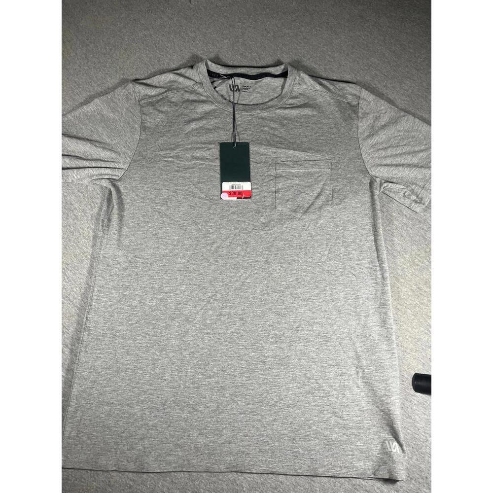 NWT VRST New UV Protection Breathable Men's Gray Cotton Pocket T Shirt Small